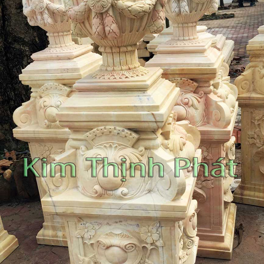 Con tiện đá lan can đá hoa cương