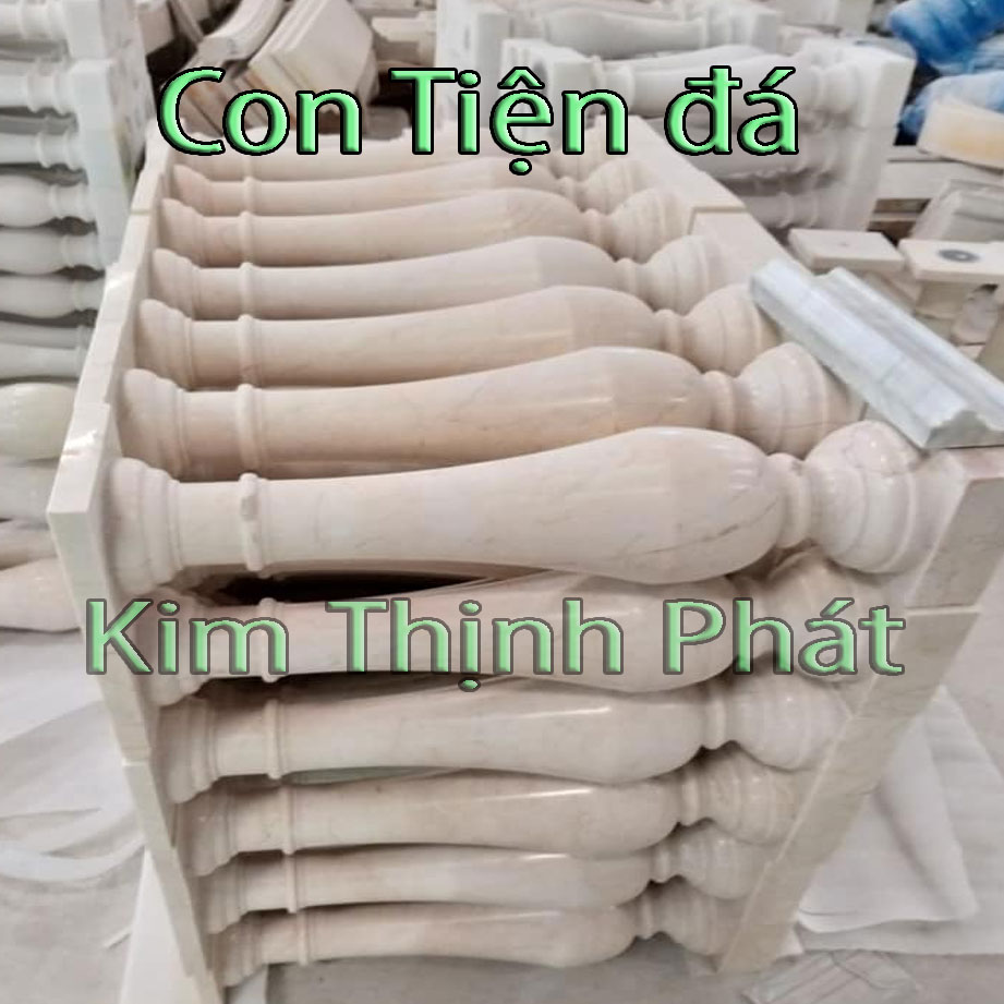Con tiện đá lan can đá hoa cương