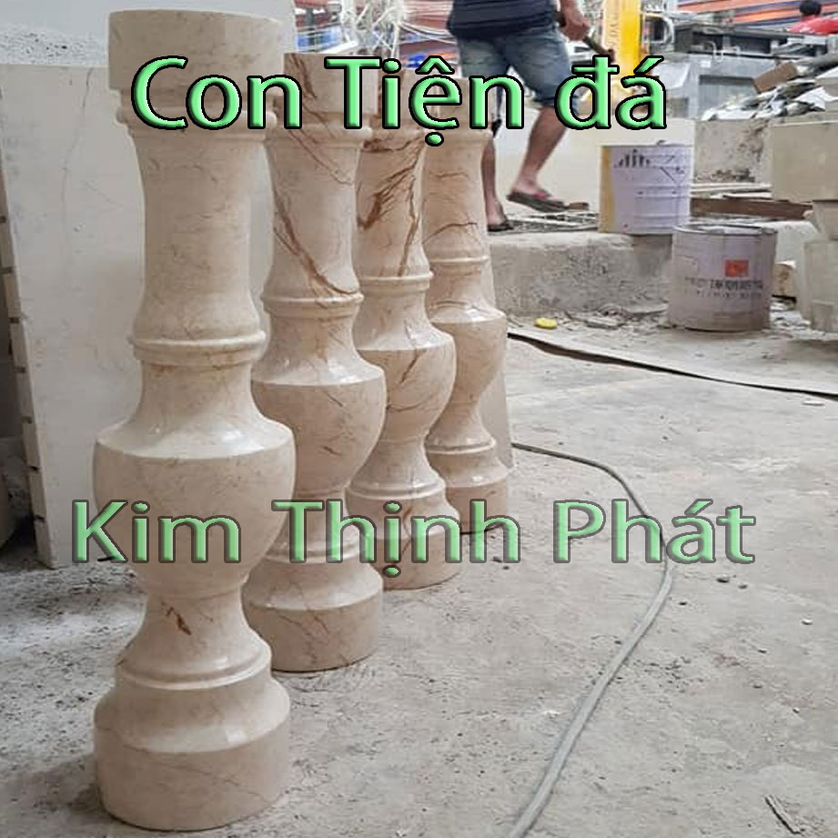Con tiện đá lan can đá hoa cương