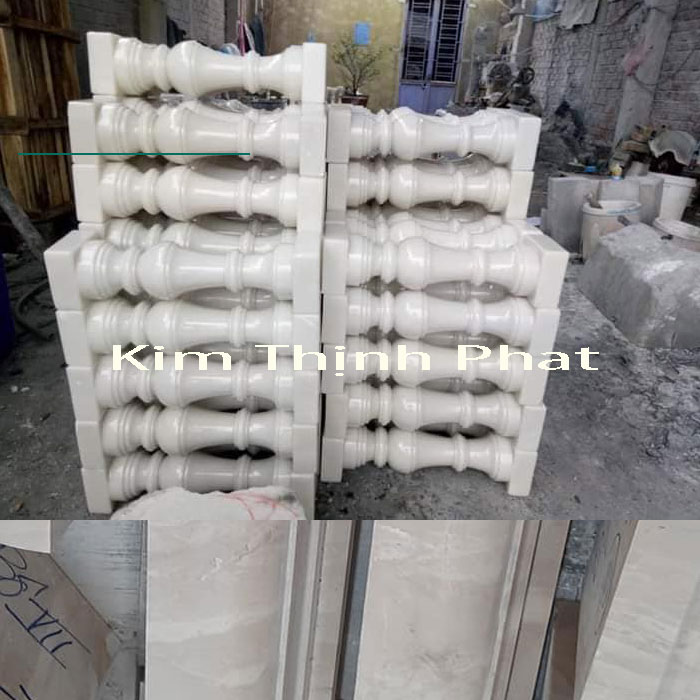 Con tiện đá lan can đá hoa cương