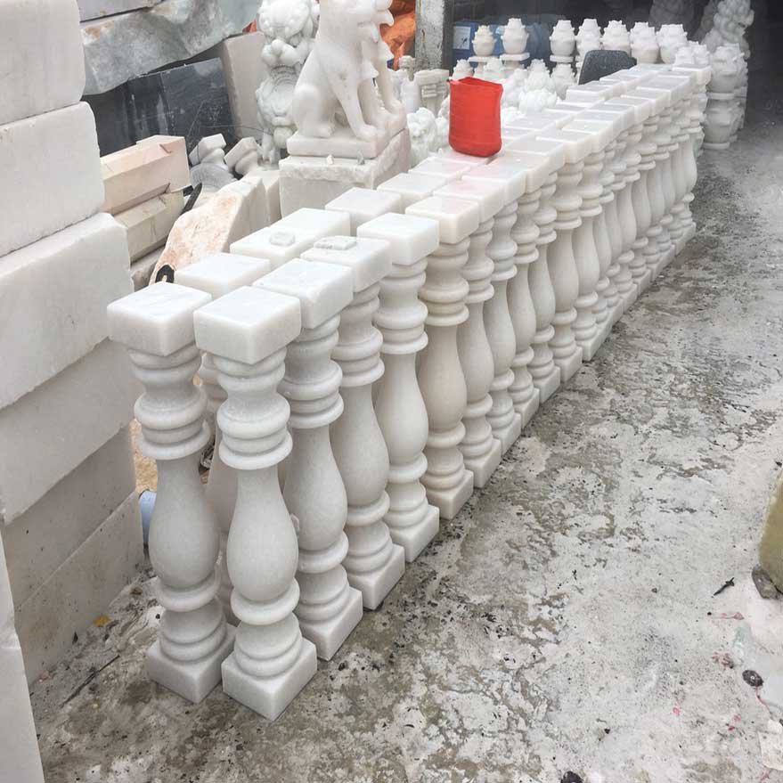 Con tiện đá lan can đá hoa cương