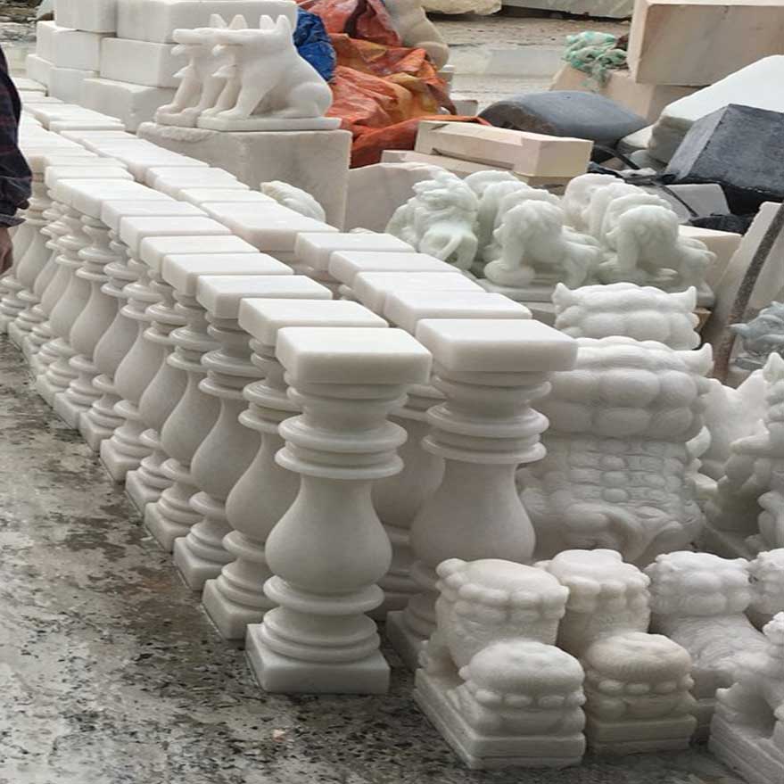 Con tiện đá lan can đá hoa cương