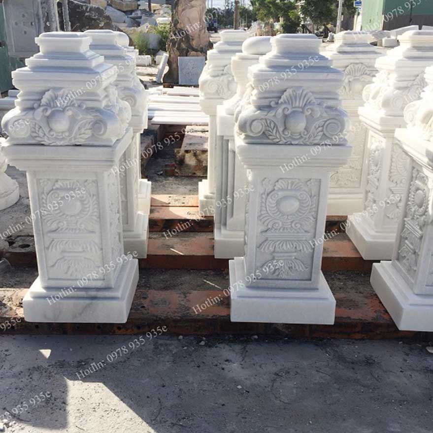 Con tiện đá lan can đá hoa cương