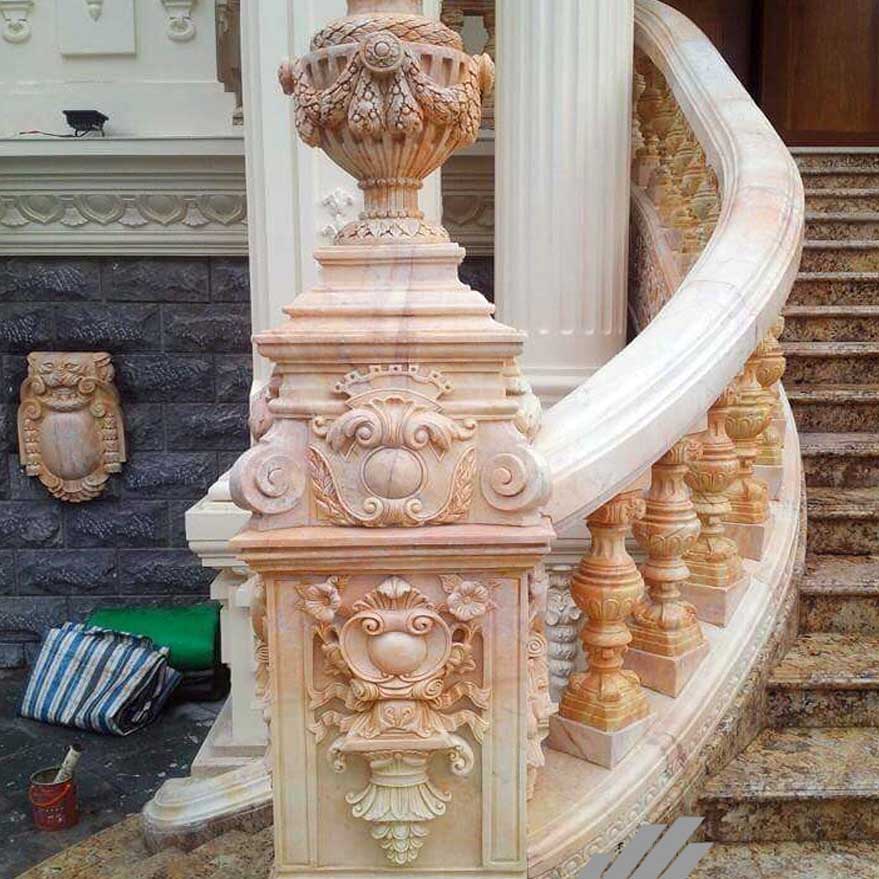 Con tiện đá lan can đá hoa cương
