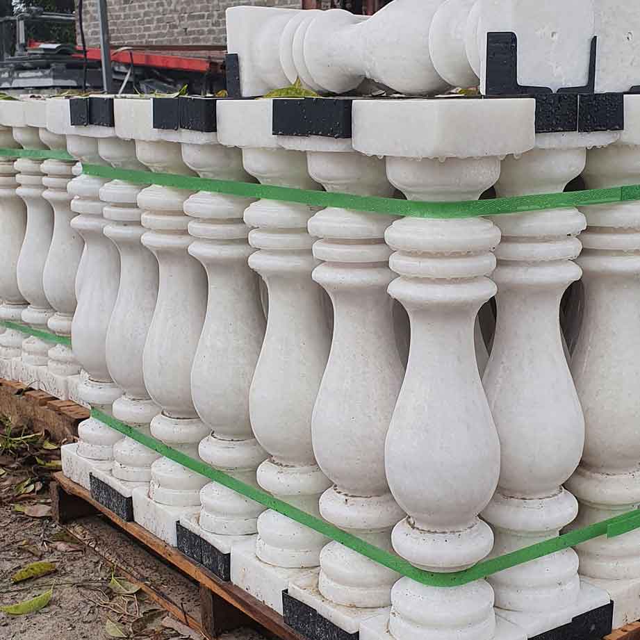 con tiện đá granite trắng 126