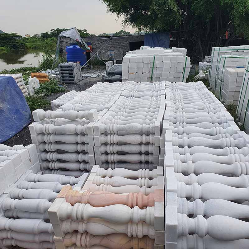 con tiện đá granite trắng 332