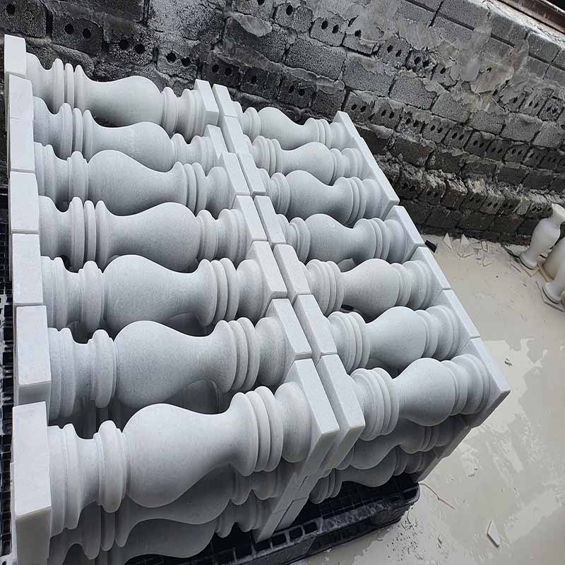 con tiện đá granite trắng 333