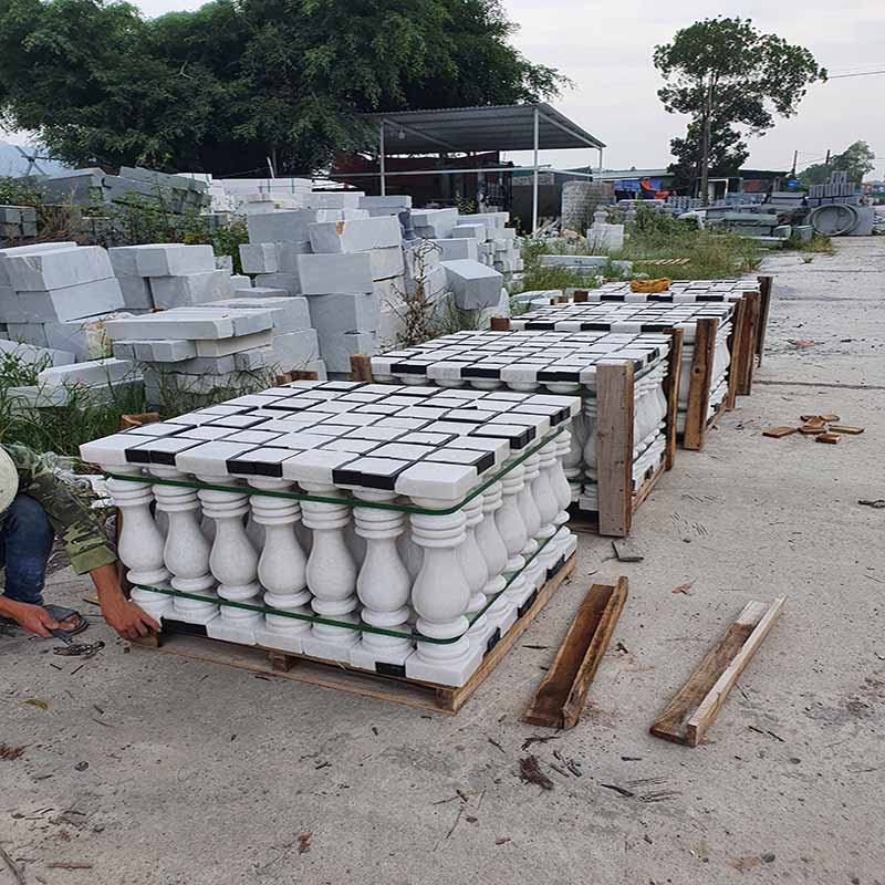 con tiện đá granite trắng 337