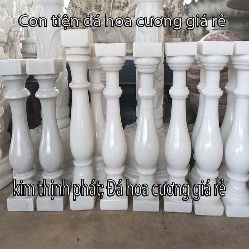 con tiện đá granite trắng 382