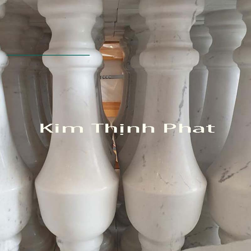 con tiện đá granite trắng 399