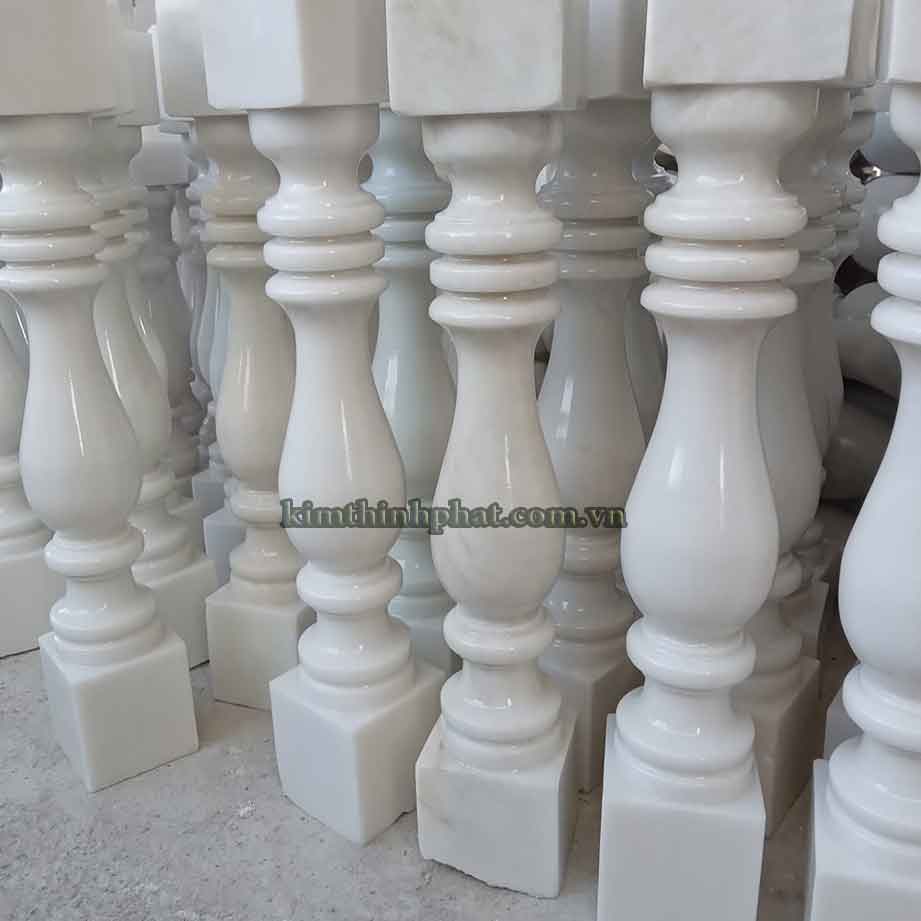 con tiện đá granite trắng 438