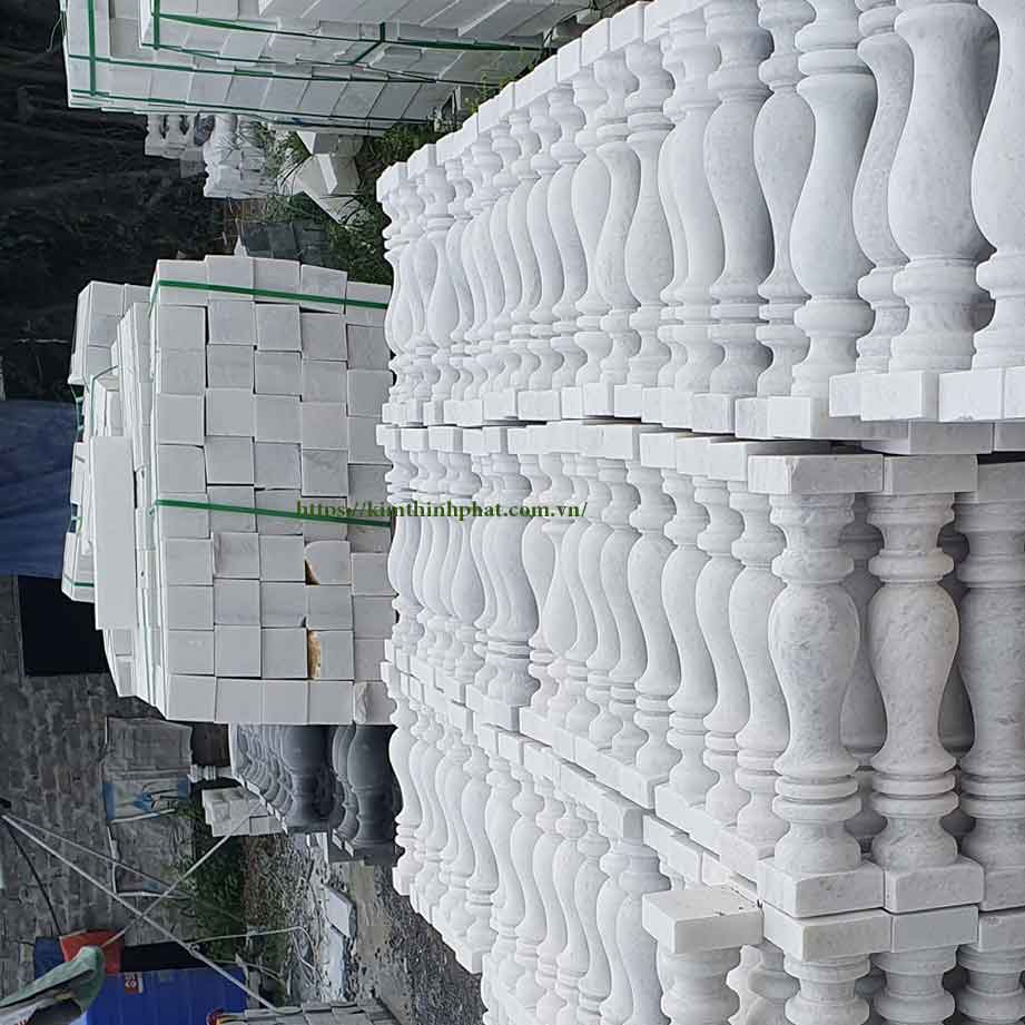Con tiện đá granite trắng