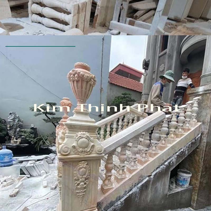 con tiện đá hoa cương lan can