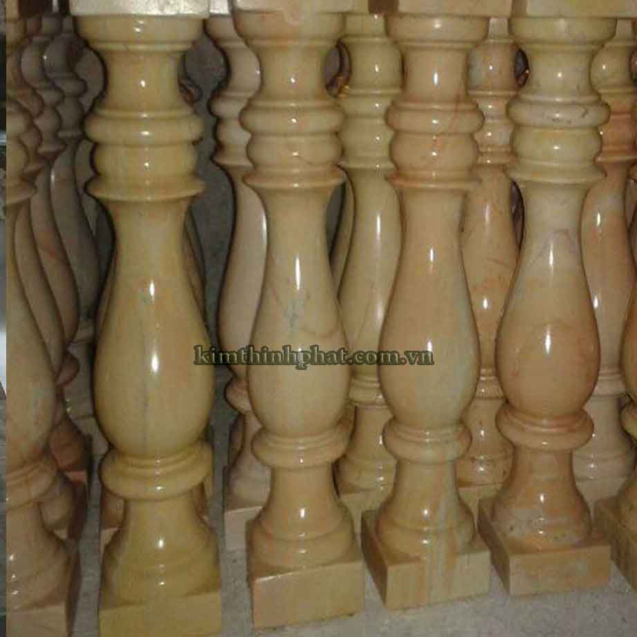 Con tiện đá hoa cương lan can màu vàng tự nhiên