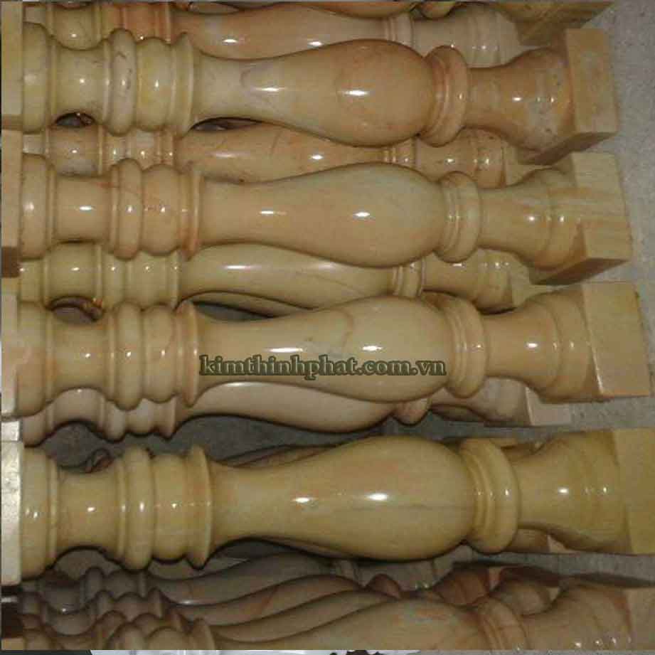 Con tiện đá hoa cương lan can màu vàng tự nhiên