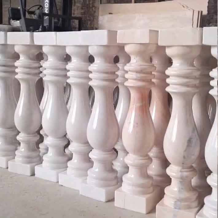 Con tiện đá hoa cương lan can màu vàng tự nhiên