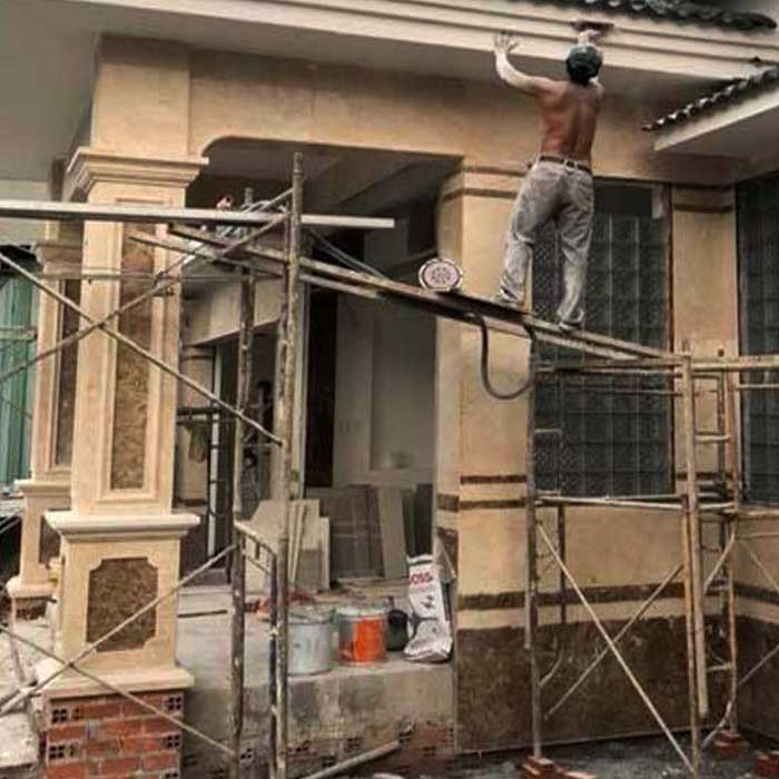 Cột đá hoa cương vuông