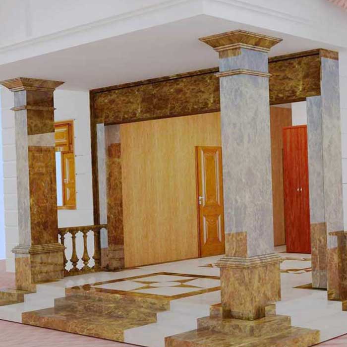 Cột đá hoa cương vuông