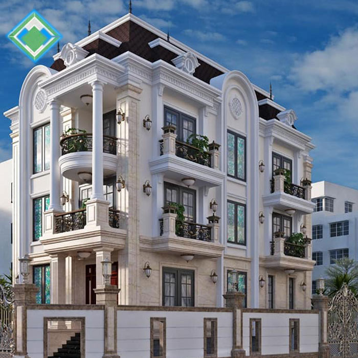 Cột đá hoa cương vuông