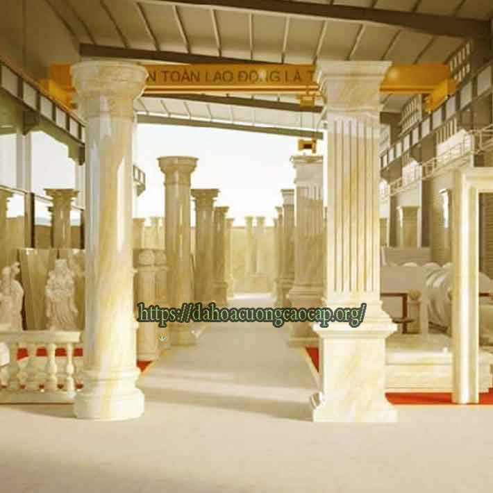 cột tròn đá hoa cương