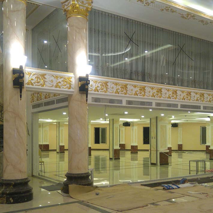 Cột tròn đá hoa cương