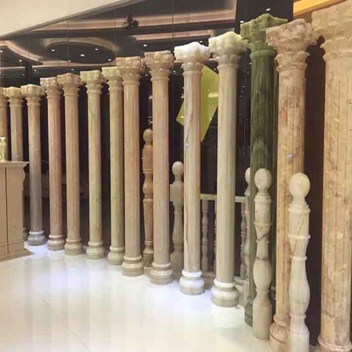 Cột tròn đá hoa cương