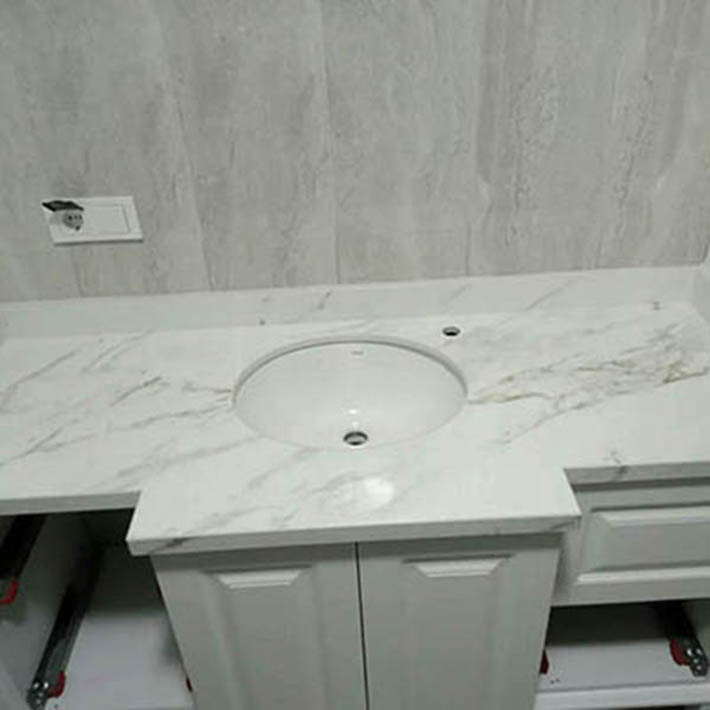 Đá granite giá rẻ bếp màu trắng
