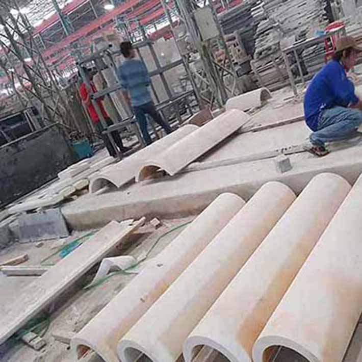 Đá hoa cương cột tròn