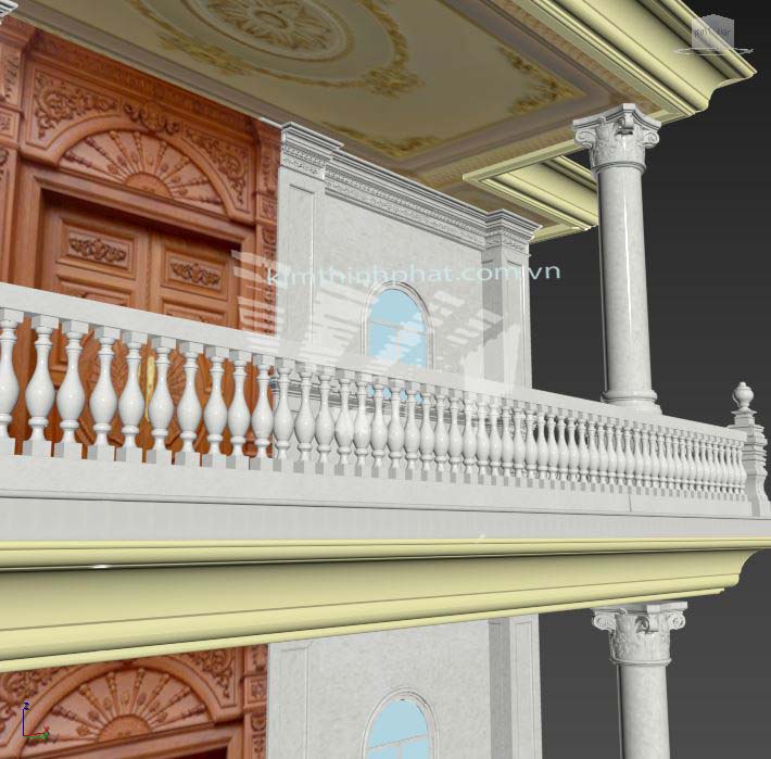 đá hoa cương lan can màu trắng sữa