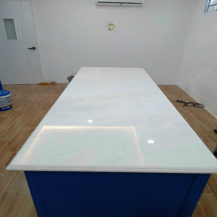 Đá hoa cương thiên nhiên giá rẻ bếp màu trắng