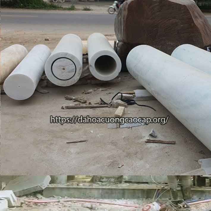 đá hoa cương cột tròn
