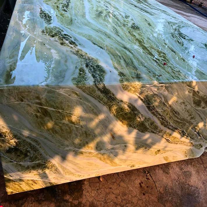 Đá marble xanh