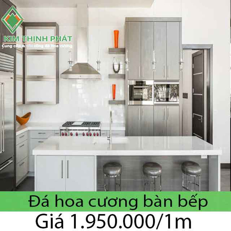 Giá đá hoa cương mặt bàn bếp 2023
