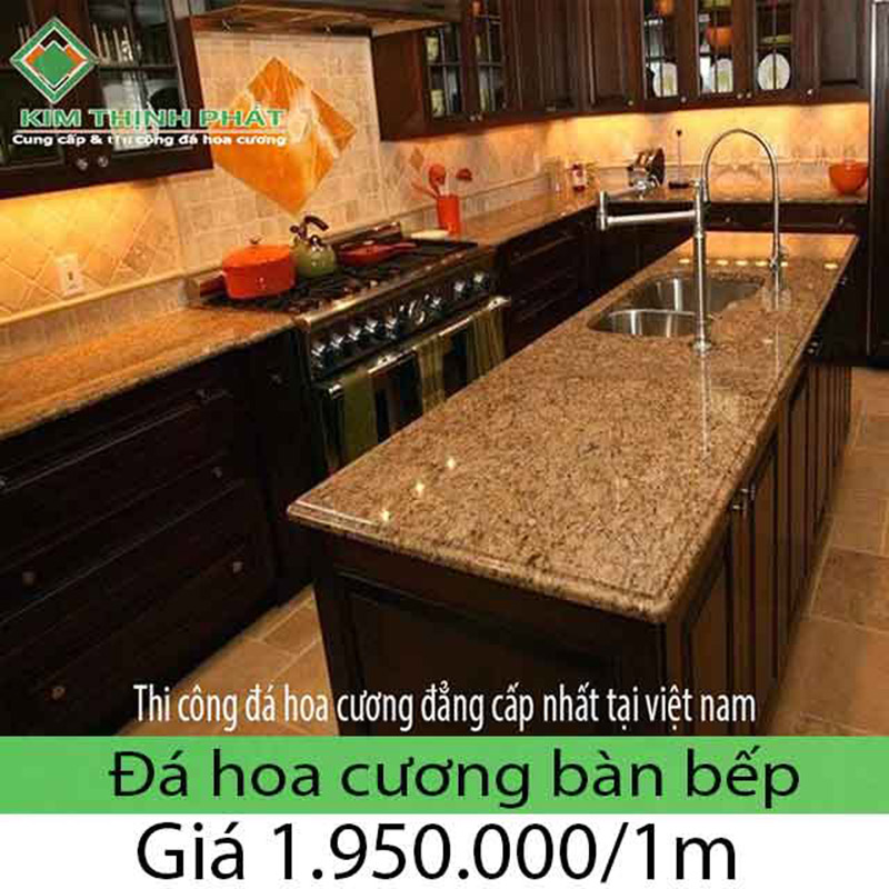 Giá đá hoa cương mặt bàn bếp 2023
