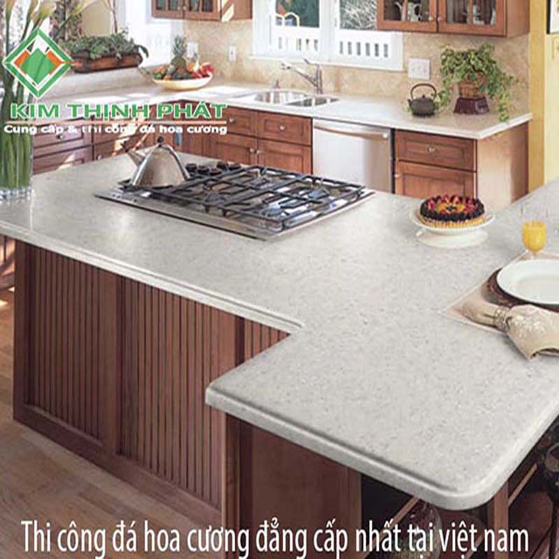 mặt bàn đá trắng sứ