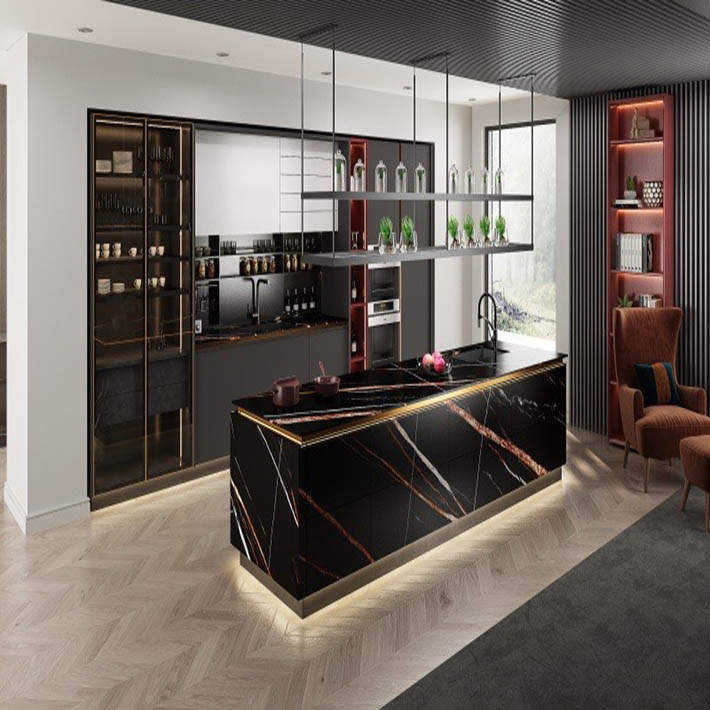 Thi công đá granite giá rẻ bếp màu trắng