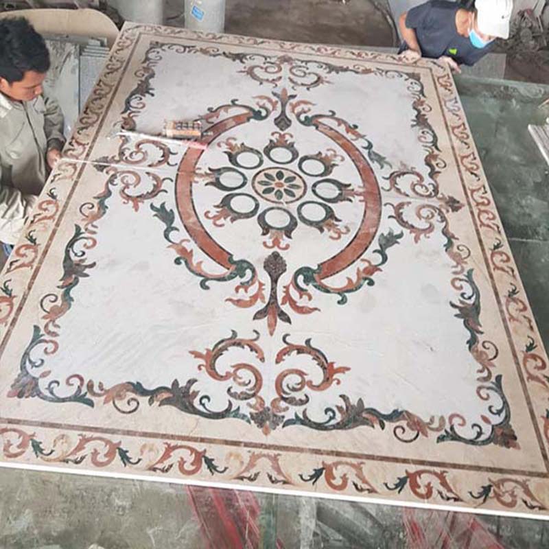 Thi công đá hoa cương hoa văn đẹp