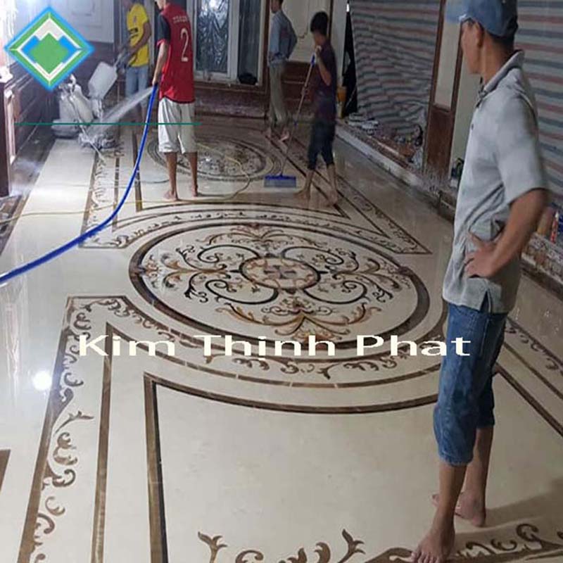 Thi công đá hoa cương trong nhà