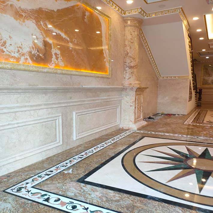 Mặt Tiền Nhà Phố Đá Marble