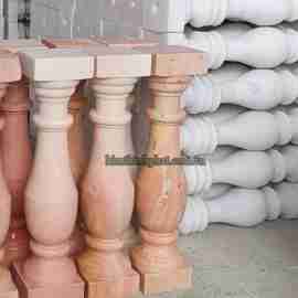 Con tiện đá hoa cương lan can xuyên sáng