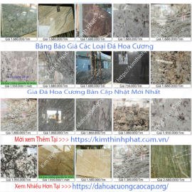 Bảng giá đá hoa cương tự nhiên mới nhất