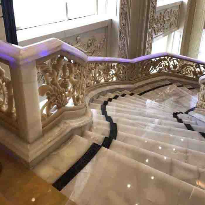 cầu thang đá biệt thự